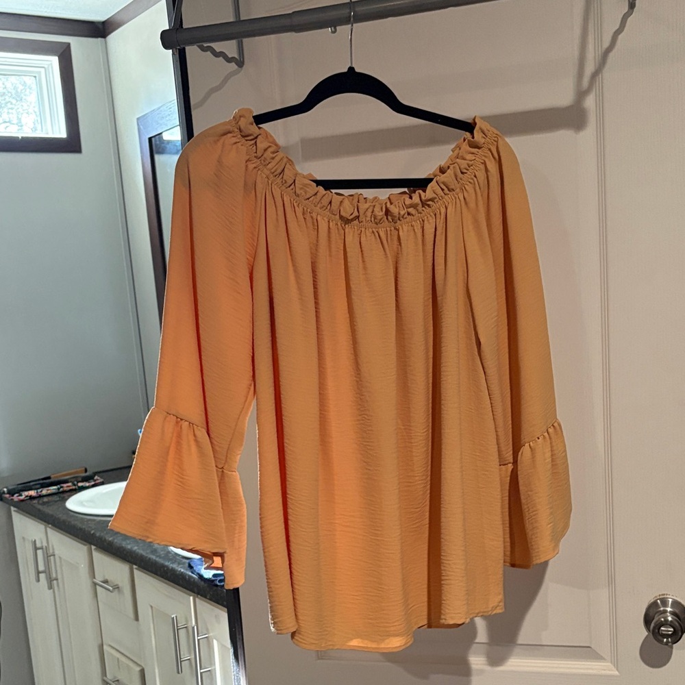 1.4.3. Story by Line Up Ruffle Blouse - Peach